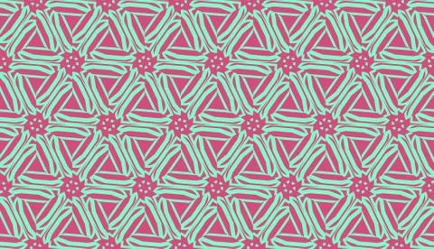Vector layout with curved line, illusion triangles. Abstract hipster pattern. Stock Illustration