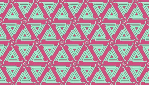 Vector layout with curved line, illusion triangles. Abstract hipster pattern. 库存插图
