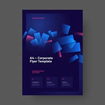 Vector layout design for business purpose. A4 size. Stock Illustration