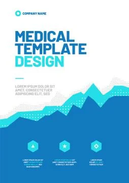 Vector layout design template for medicine. A4 size. Stock Illustration