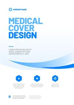 Vector layout design template for medicine. A4 size. Stock Illustration