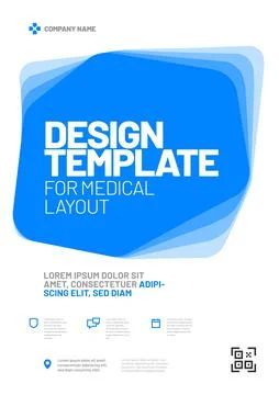 Vector layout design template for medicine. A4 size. Stock Illustration