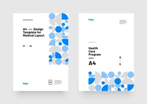 Vector layout design template for medicine. A4 size. Stock Illustration