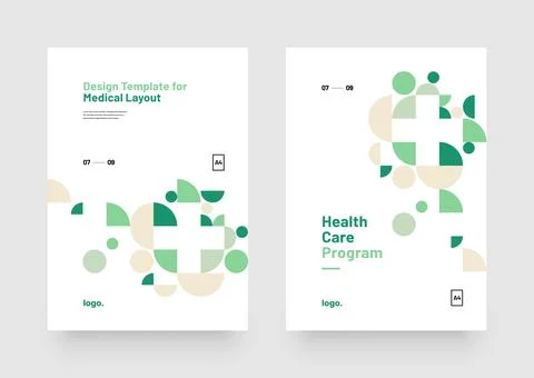 Vector layout design template for medicine. A4 size. Stock Illustration
