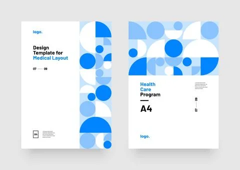 Vector layout design template for medicine. A4 size. Stock Illustration