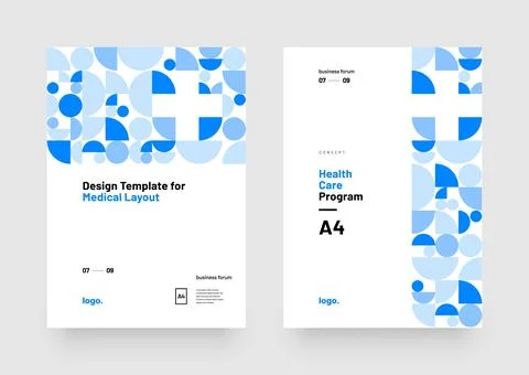 Vector layout design template for medicine. A4 size. Stock Illustration