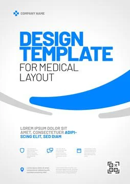 Vector layout design template for medicine. A4 size. Stock Illustration