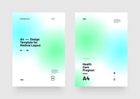 Vector layout design template for medicine. A4 size. Stock Illustration