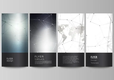 Vector layout of flyer, banner design templates. Futuristic geometric design Stock Illustration