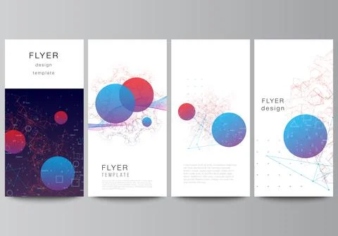 Vector layout of flyer, banner templates for website design, vertical flyer 库存插图