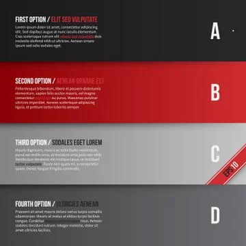 Vector layout with four banners/options. EPS10. Stock Illustration