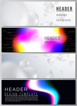 The vector layout of headers, banner design templates. SPA and healthcare design Stock Illustration