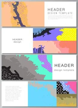 Vector layout of headers, banner design templates for website footer design Stock Illustration