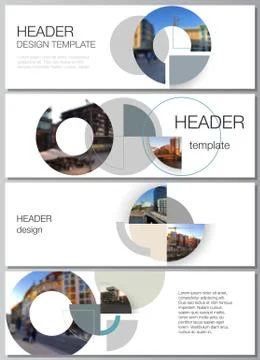 Vector layout of headers, banner design templates for website footer design Stock Illustration