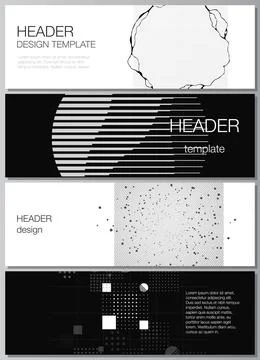 Vector layout of headers, banner design templates for website footer design Illustrazione stock