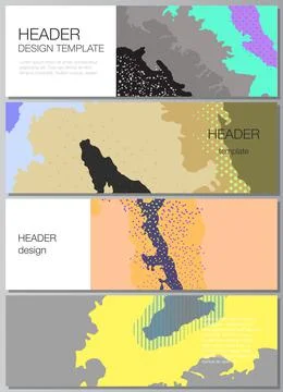 Vector layout of headers, banner design templates for website footer design Stock Illustration