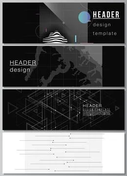 Vector layout of headers, banner design templates for website footer design Stock Illustration