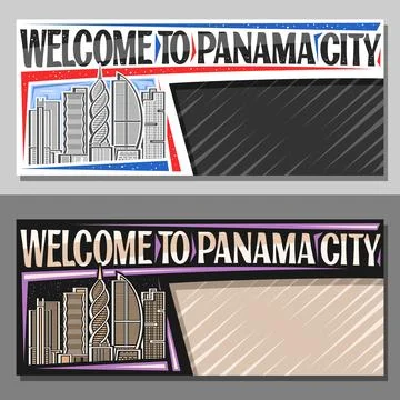 Vector layout for Panama City 库存插图