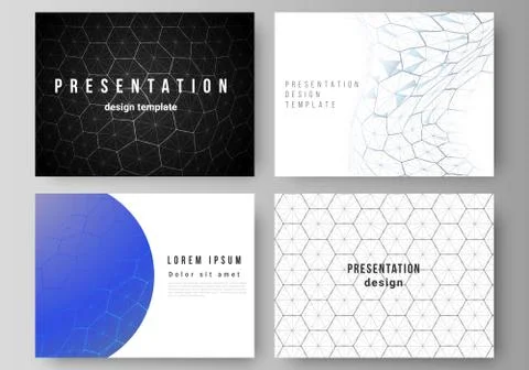 Vector layout of the presentation slides design business templates. Digital t Stock Illustration