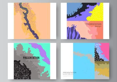 Vector layout of the presentation slides design templates, multipurpose template Stock Illustration