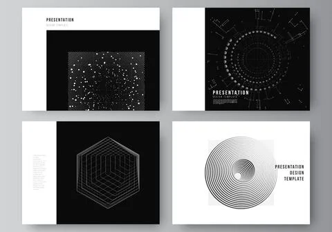 Vector layout of the presentation slides design templates for presentation Stock Illustration