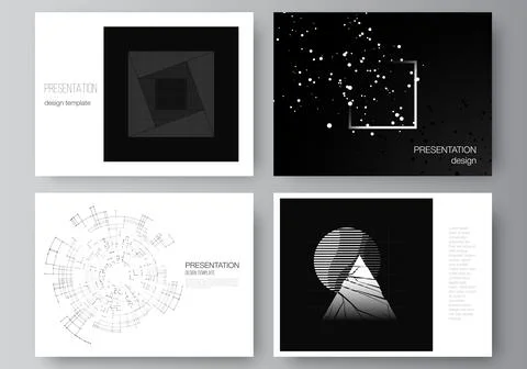 Vector layout of the presentation slides design templates for presentation Stock Illustration