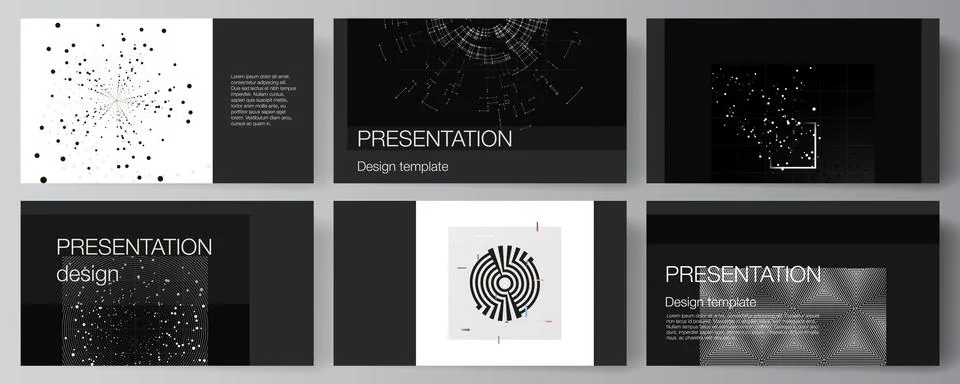 Vector layout of the presentation slides design templates for presentation Stock Illustration