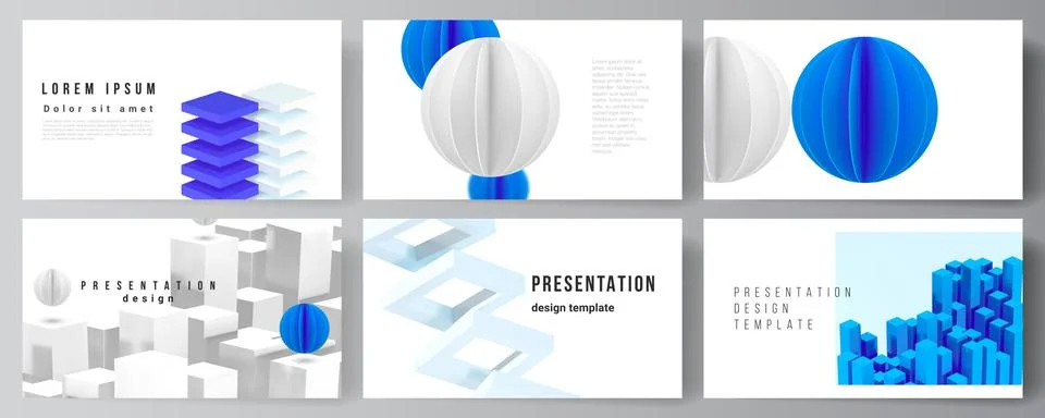 Vector layout of presentation slides design templates, template for presentation Stock Illustration
