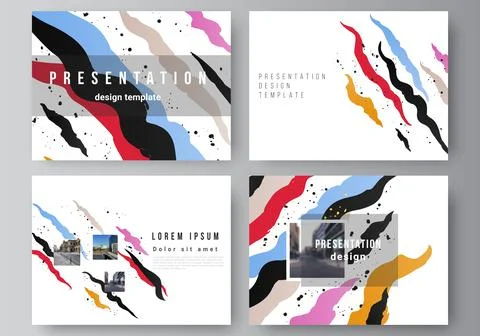 Vector layout of the presentation slides design business templates, multipurpose Illustrazione stock