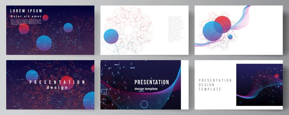Vector layout of the presentation slides design business template, multipurpose Illustrazione stock