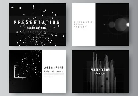 Vector layout of the presentation slides design templates for presentation Stock Illustration