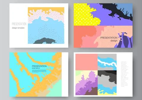 Vector layout of the presentation slides design templates, multipurpose template Stock Illustration
