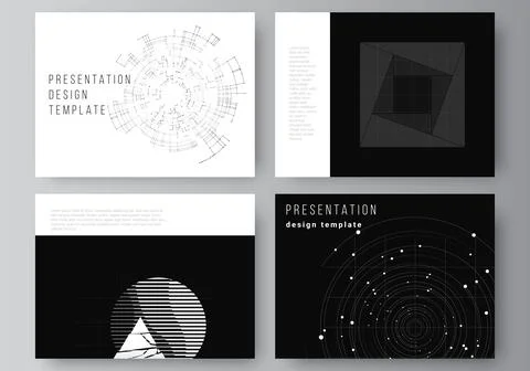 Vector layout of the presentation slides design templates for presentation Stock Illustration