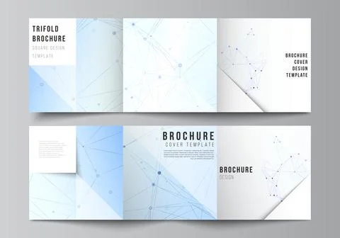 Vector layout of square format covers templates for trifold brochure, flyer Stock Illustration