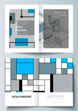 The vector layout of two A4 format modern cover mockups design templates for Stock Illustration