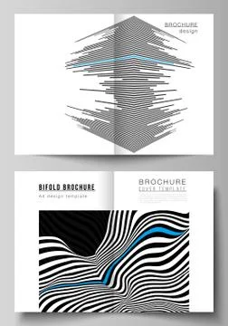 The vector layout of two A4 format modern cover mockups design templates for 스톡 일러스트
