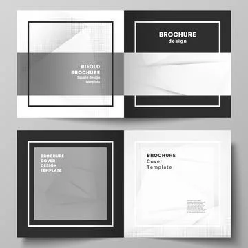 Vector layout of two covers templates for square design bifold brochure, flyer Stock Illustration