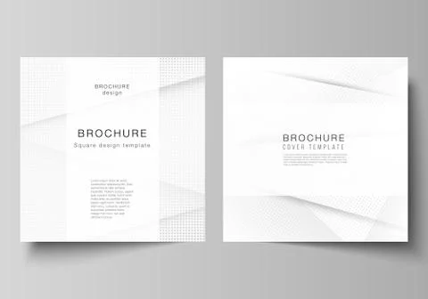 Vector layout of two square covers design templates for brochure, flyer Stock Illustration