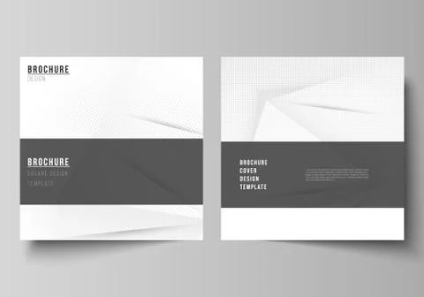 Vector layout of two square covers design templates for brochure, flyer Stock Illustration