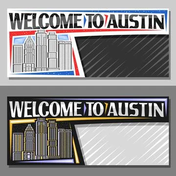 Vector layouts for Austin Ilustración de archivo