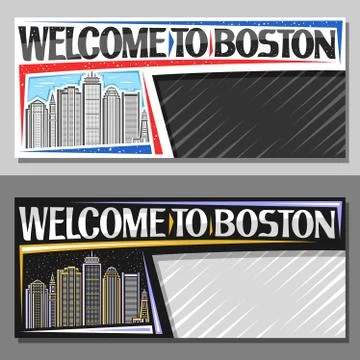 Vector layouts for Boston Ilustración de archivo
