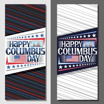 Vector layouts for Columbus Day Stock Illustration