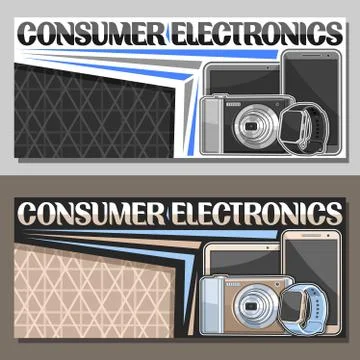 Vector layouts for Consumer Electronics 库存插图