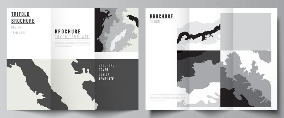 Vector layouts of covers design template for trifold brochure, flyer layout Stock Illustration