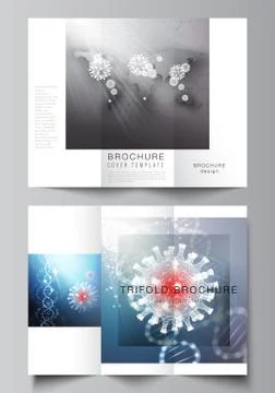 Vector layouts of covers design templates for trifold brochure, flyer layout Stock Illustration