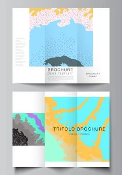 Vector layouts of covers design templates for trifold brochure, flyer layout Stock Illustration