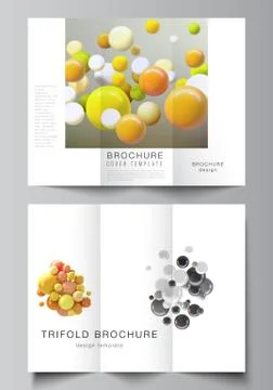 Vector layouts of covers design templates for trifold brochure, flyer layout Stock Illustration