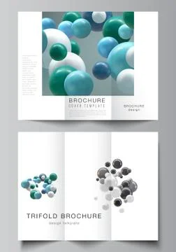 Vector layouts of covers design templates for trifold brochure, flyer layout Stock Illustration
