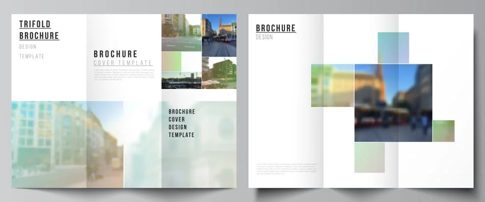 Vector layouts of covers design templates for trifold brochure, flyer layout Stock Illustration