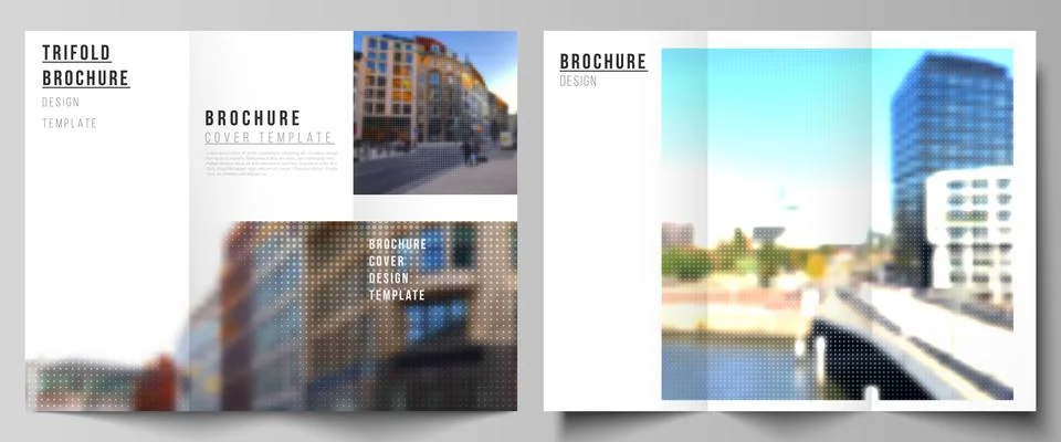Vector layouts of covers design templates for trifold brochure, flyer layout Stock Illustration
